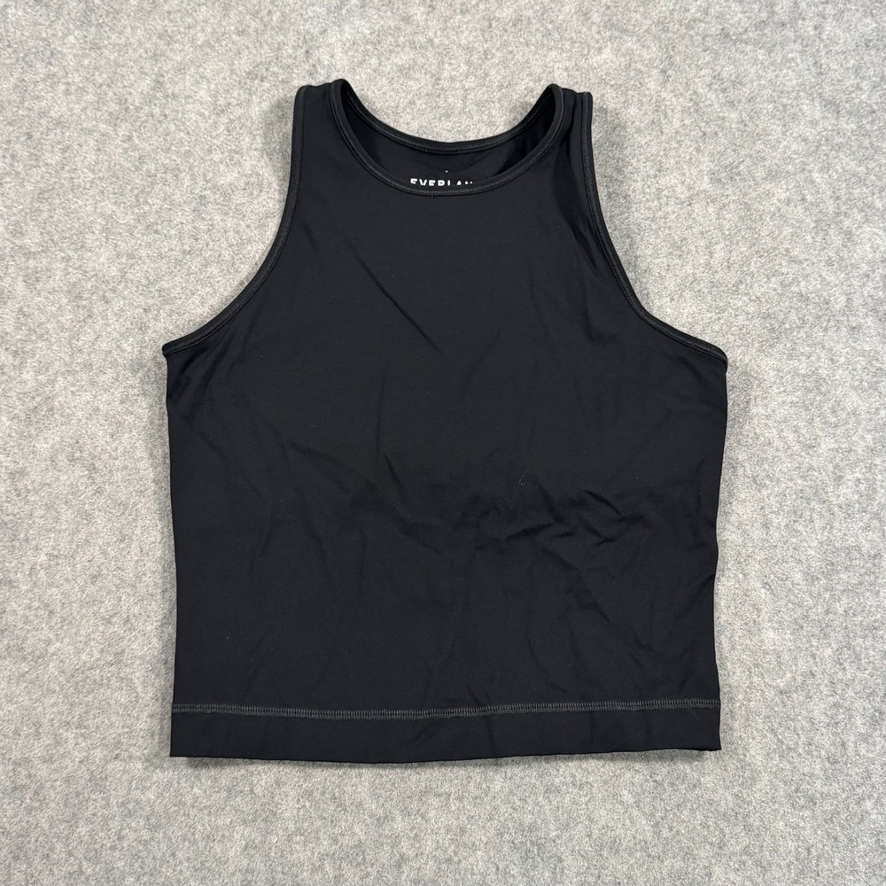 Everlane Black‎ The Perform Sleeveless Cropped Tank Top Women's Size Small